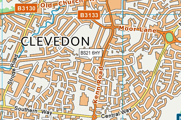 BS21 6HY map - OS VectorMap District (Ordnance Survey)