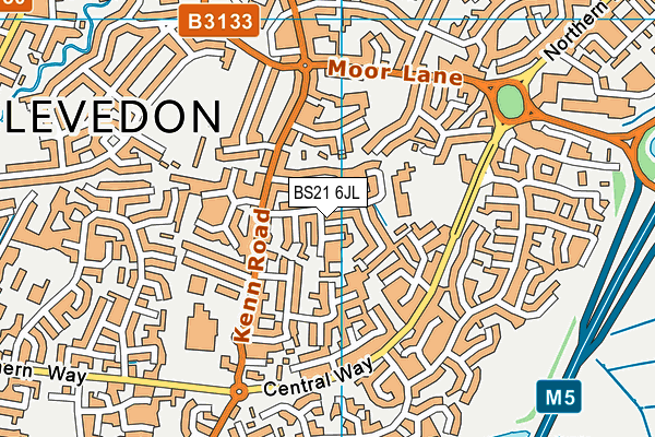 BS21 6JL map - OS VectorMap District (Ordnance Survey)