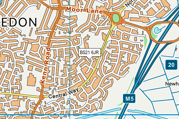 BS21 6JR map - OS VectorMap District (Ordnance Survey)