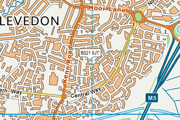BS21 6JT map - OS VectorMap District (Ordnance Survey)