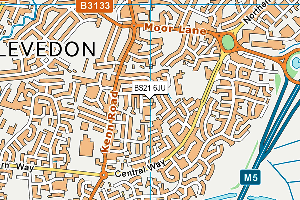 BS21 6JU map - OS VectorMap District (Ordnance Survey)