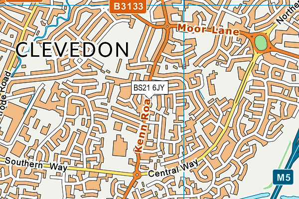 BS21 6JY map - OS VectorMap District (Ordnance Survey)