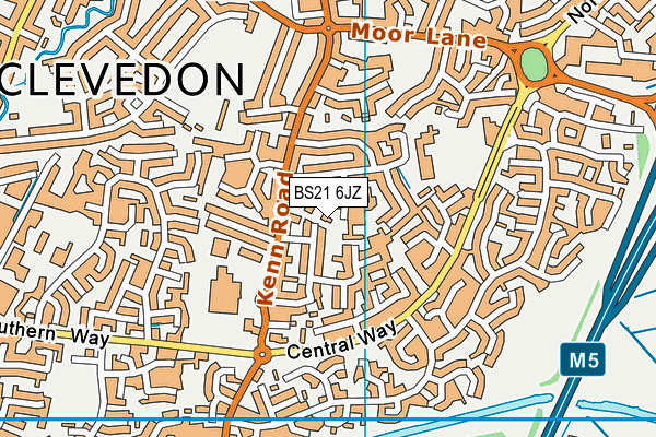 BS21 6JZ map - OS VectorMap District (Ordnance Survey)