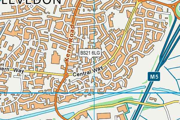 BS21 6LG map - OS VectorMap District (Ordnance Survey)