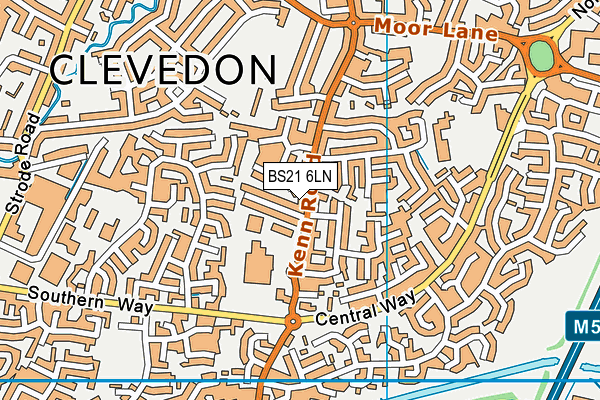 BS21 6LN map - OS VectorMap District (Ordnance Survey)