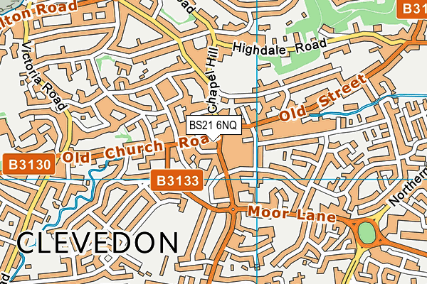 BS21 6NQ map - OS VectorMap District (Ordnance Survey)