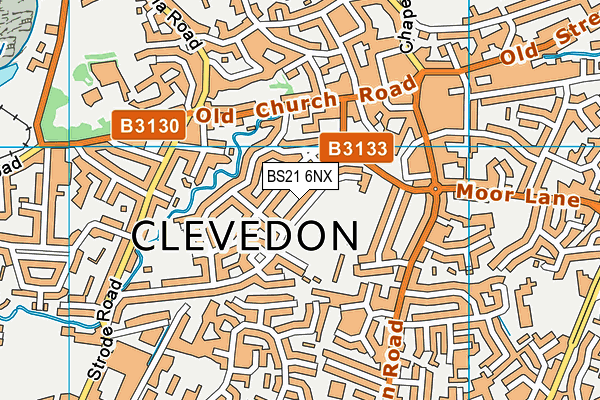 BS21 6NX map - OS VectorMap District (Ordnance Survey)