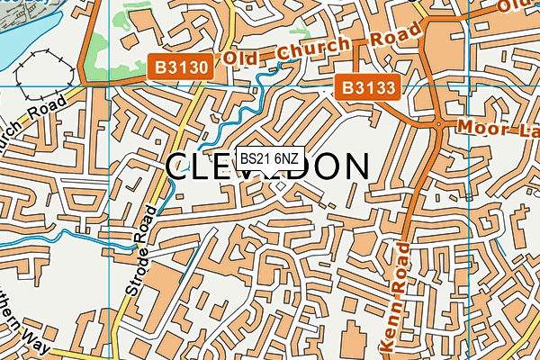 BS21 6NZ map - OS VectorMap District (Ordnance Survey)