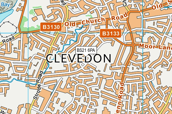 BS21 6PA map - OS VectorMap District (Ordnance Survey)