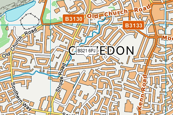 BS21 6PJ map - OS VectorMap District (Ordnance Survey)
