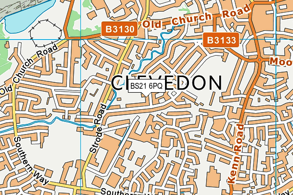 BS21 6PQ map - OS VectorMap District (Ordnance Survey)