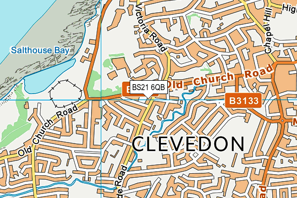 BS21 6QB map - OS VectorMap District (Ordnance Survey)