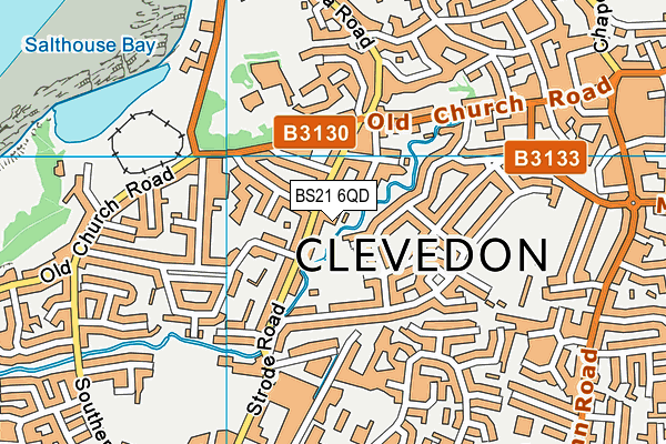 BS21 6QD map - OS VectorMap District (Ordnance Survey)