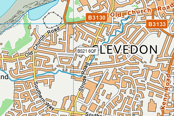 BS21 6QF map - OS VectorMap District (Ordnance Survey)