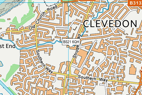 BS21 6QH map - OS VectorMap District (Ordnance Survey)