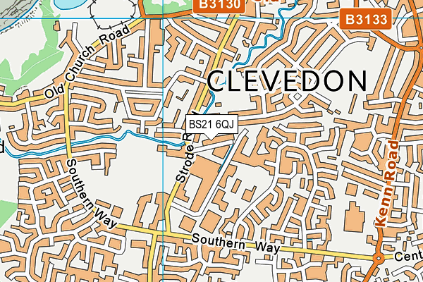 BS21 6QJ map - OS VectorMap District (Ordnance Survey)