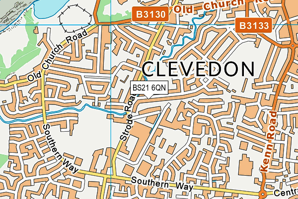 BS21 6QN map - OS VectorMap District (Ordnance Survey)