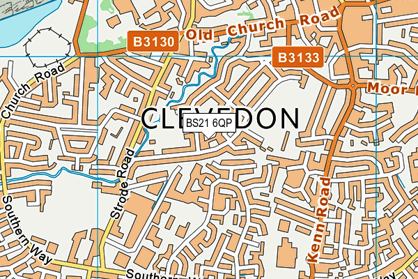 BS21 6QP map - OS VectorMap District (Ordnance Survey)