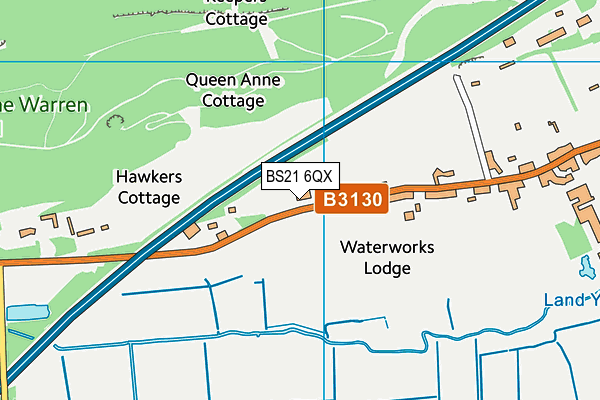 BS21 6QX map - OS VectorMap District (Ordnance Survey)