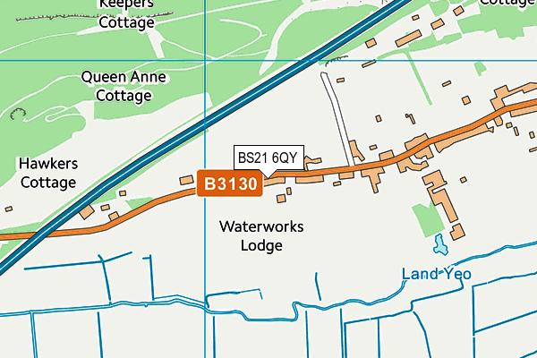 BS21 6QY map - OS VectorMap District (Ordnance Survey)