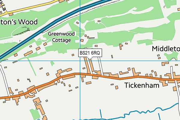 BS21 6RQ map - OS VectorMap District (Ordnance Survey)