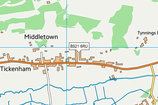 BS21 6RU map - OS VectorMap District (Ordnance Survey)