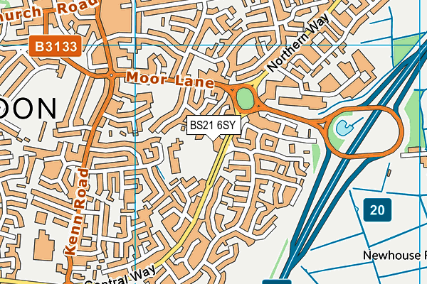 BS21 6SY map - OS VectorMap District (Ordnance Survey)