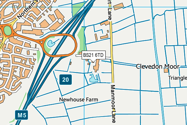 BS21 6TD map - OS VectorMap District (Ordnance Survey)