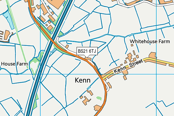 BS21 6TJ map - OS VectorMap District (Ordnance Survey)