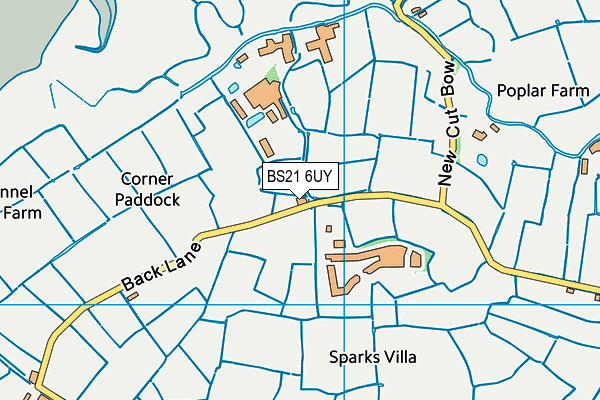 BS21 6UY map - OS VectorMap District (Ordnance Survey)