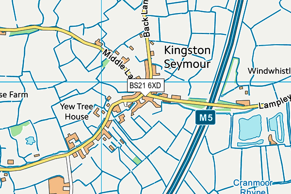 BS21 6XD map - OS VectorMap District (Ordnance Survey)