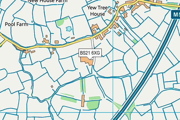 BS21 6XG map - OS VectorMap District (Ordnance Survey)