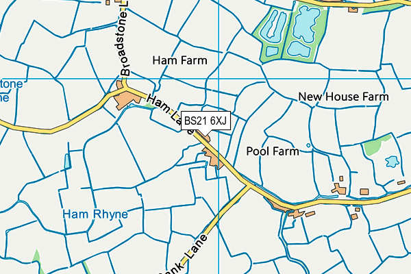 BS21 6XJ map - OS VectorMap District (Ordnance Survey) BS21 6XJ map - OS VectorMap District (Ordnance Survey)
