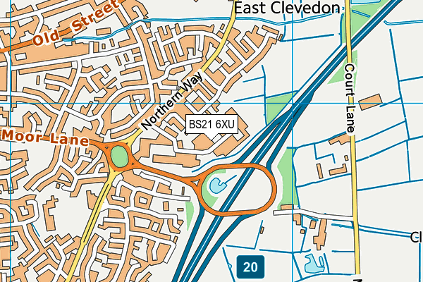 BS21 6XU map - OS VectorMap District (Ordnance Survey)