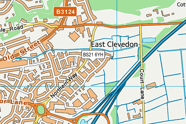 BS21 6YH map - OS VectorMap District (Ordnance Survey)