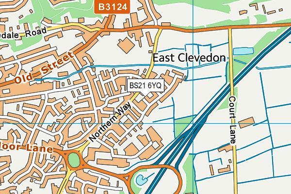 BS21 6YQ map - OS VectorMap District (Ordnance Survey)