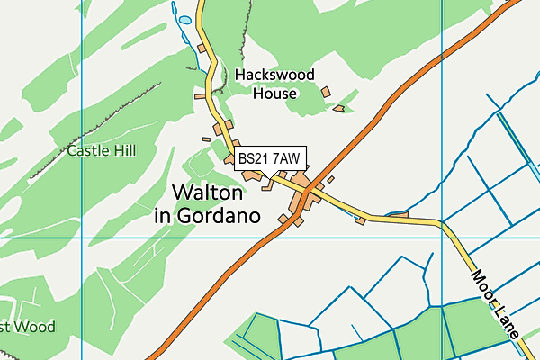 BS21 7AW map - OS VectorMap District (Ordnance Survey)