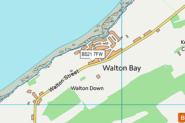 BS21 7FW map - OS VectorMap District (Ordnance Survey) BS21 7FW map - OS VectorMap District (Ordnance Survey)