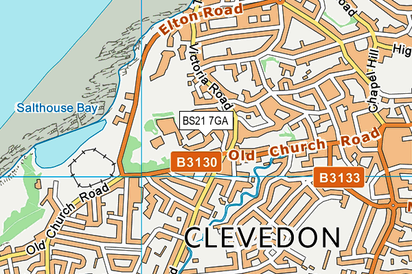 BS21 7GA map - OS VectorMap District (Ordnance Survey)