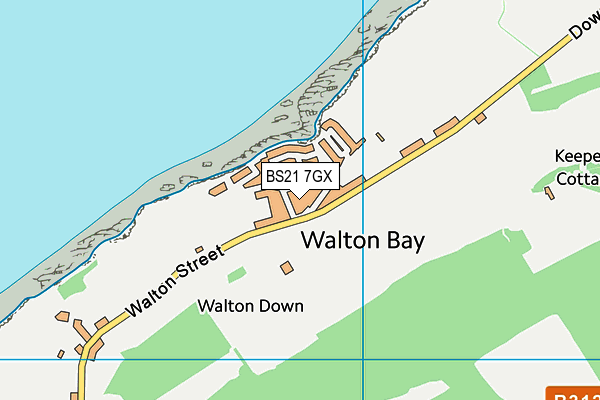 BS21 7GX map - OS VectorMap District (Ordnance Survey)