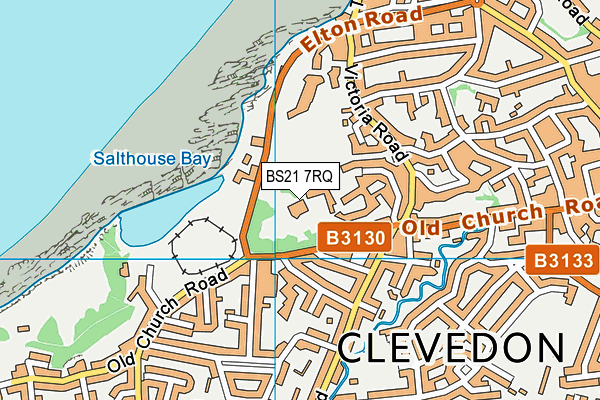 BS21 7RQ map - OS VectorMap District (Ordnance Survey)