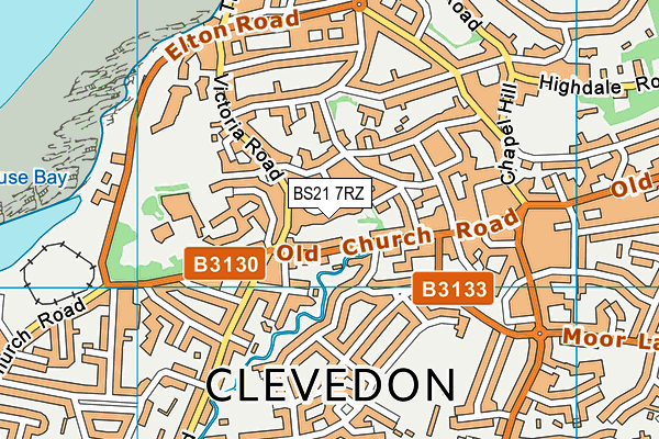BS21 7RZ map - OS VectorMap District (Ordnance Survey) BS21 7RZ map - OS VectorMap District (Ordnance Survey)