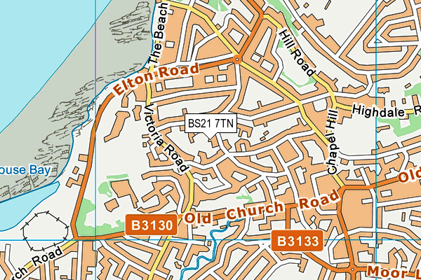BS21 7TN map - OS VectorMap District (Ordnance Survey)
