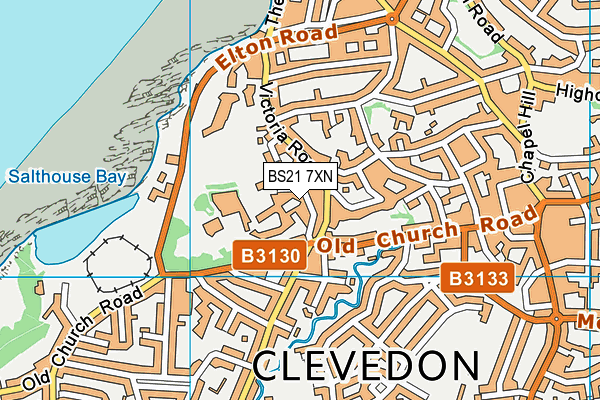 BS21 7XN map - OS VectorMap District (Ordnance Survey)