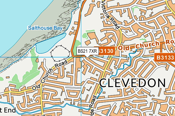 BS21 7XR map - OS VectorMap District (Ordnance Survey)