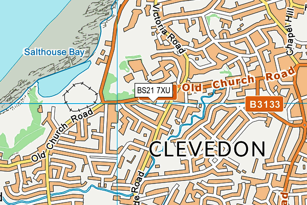 BS21 7XU map - OS VectorMap District (Ordnance Survey)