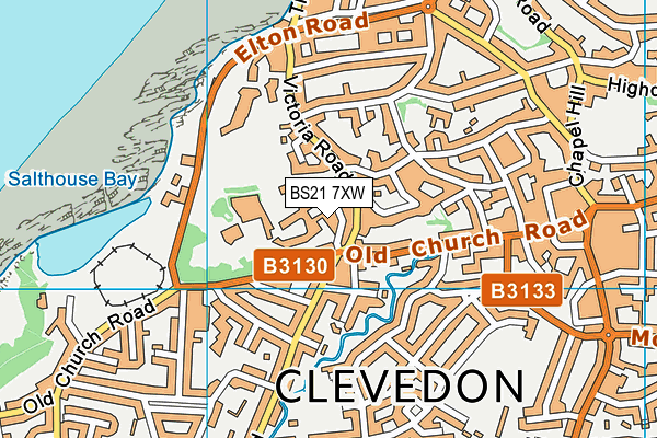 BS21 7XW map - OS VectorMap District (Ordnance Survey)