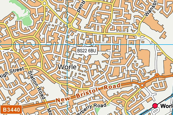 BS22 6BU map - OS VectorMap District (Ordnance Survey) BS22 6BU map - OS VectorMap District (Ordnance Survey)