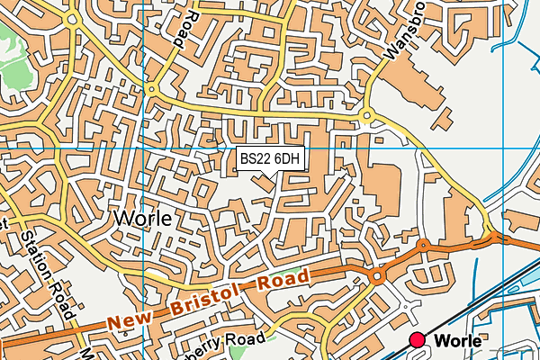 BS22 6DH map - OS VectorMap District (Ordnance Survey) BS22 6DH map - OS VectorMap District (Ordnance Survey)