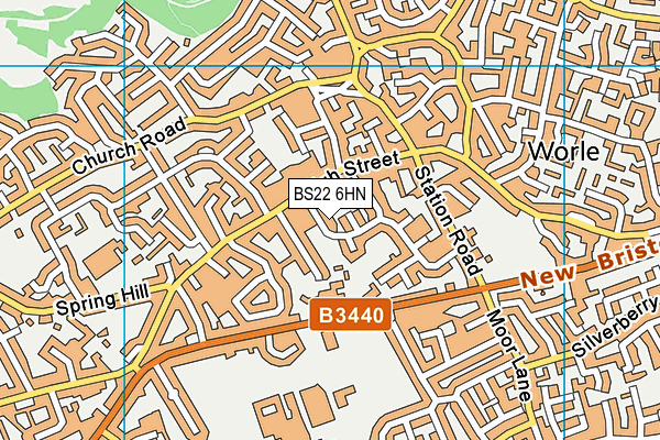 BS22 6HN map - OS VectorMap District (Ordnance Survey) BS22 6HN map - OS VectorMap District (Ordnance Survey)